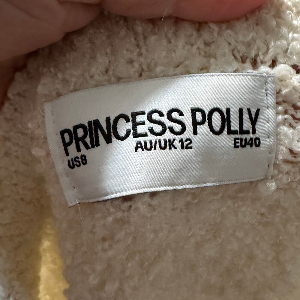 Princess Polly Strapless Knit Maxi Dress Cream Size 8 NWOT Bodycon - Picture 6 of 6